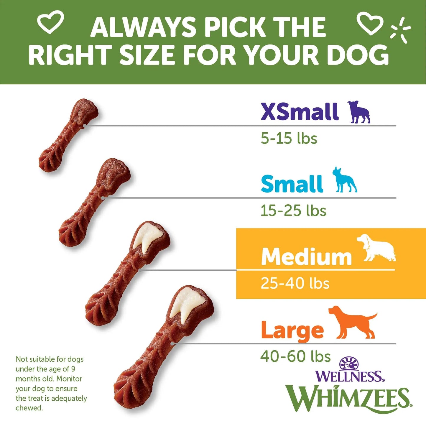 WHIMZEES Wellness Brushzees Medium Dog Dental Treats