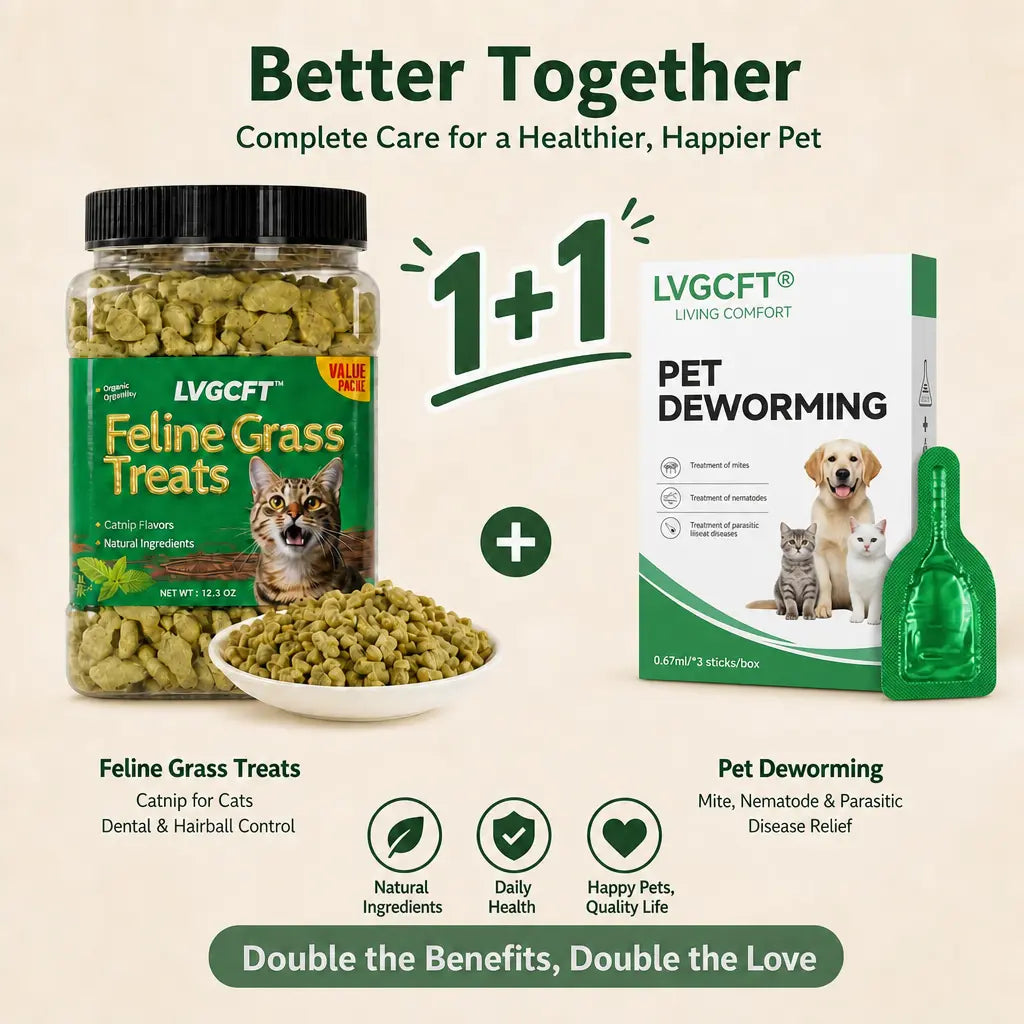 LVGCFT Natural Salmon Cat Grass Treats – Healthy Catnip Training Biscuits for Hairball Control, Dental Care & Digestive Health