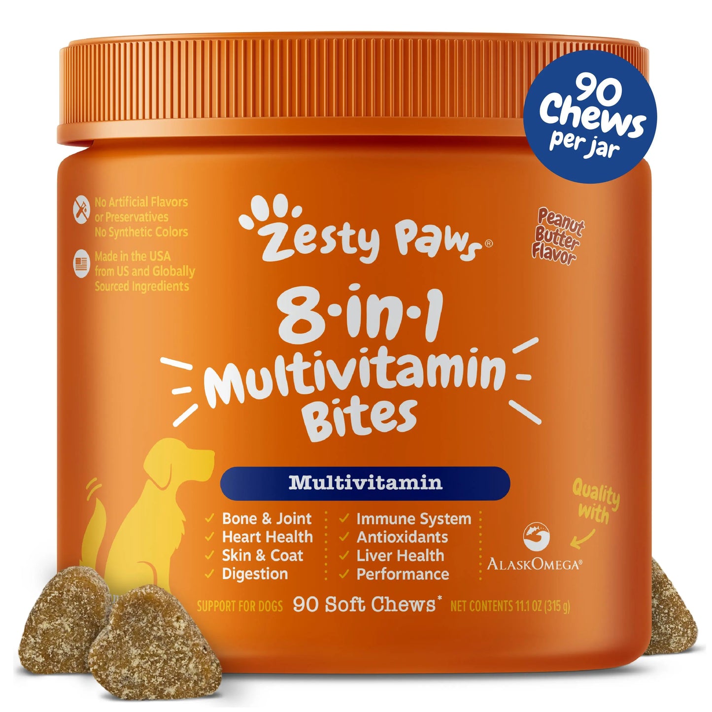 Zesty Paws 8-In-1 Chewable Multivitamin Bite for Dogs