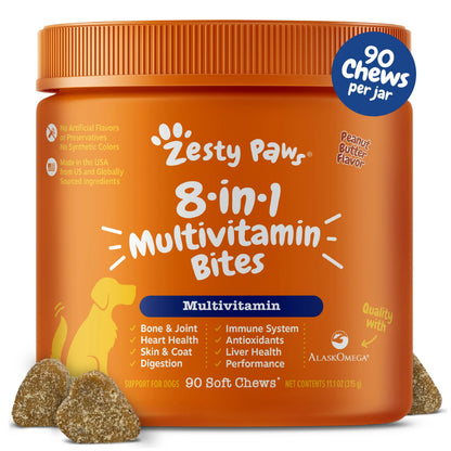 Zesty Paws 8-In-1 Chewable Multivitamin Bite for Dogs