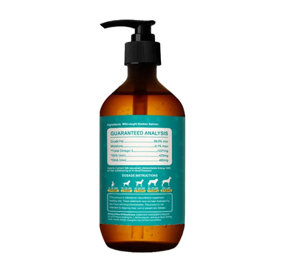 Aylinpaw Wild Alaskan Salmon Oil for Dogs & Cats – Natural Omega-3 (EPA & DHA) Supplement for Healthy Skin, Shiny Coat, Itch Relief & Joint Support