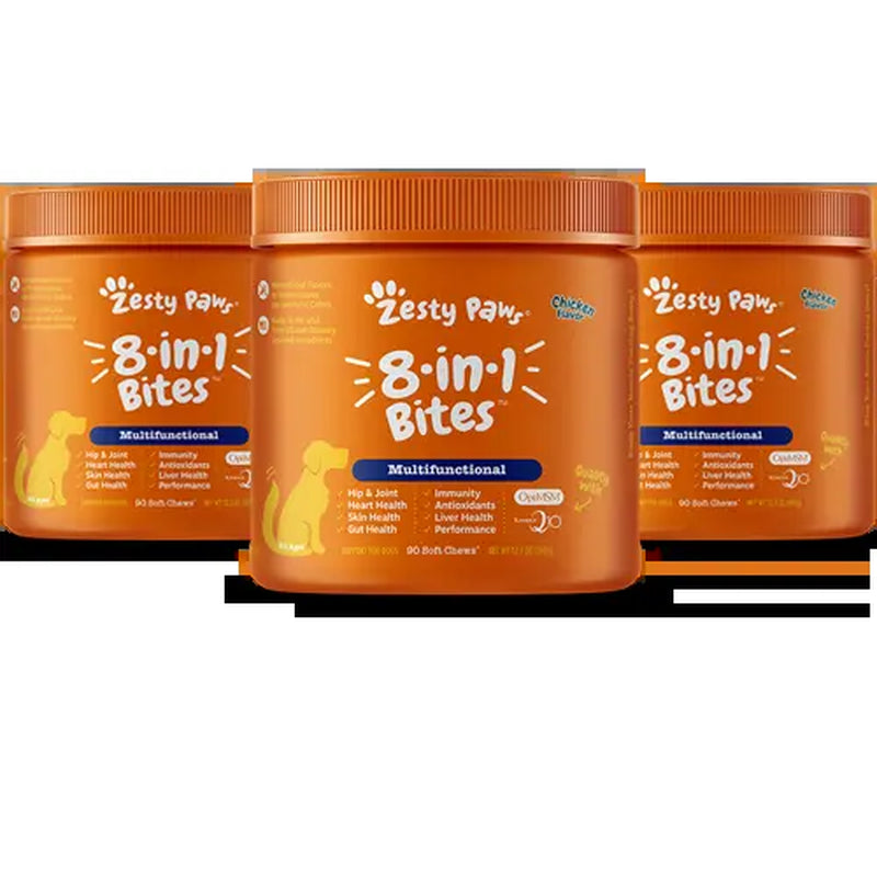 Zesty Paws 8-In-1 Chewable Multivitamin Bite for Dogs