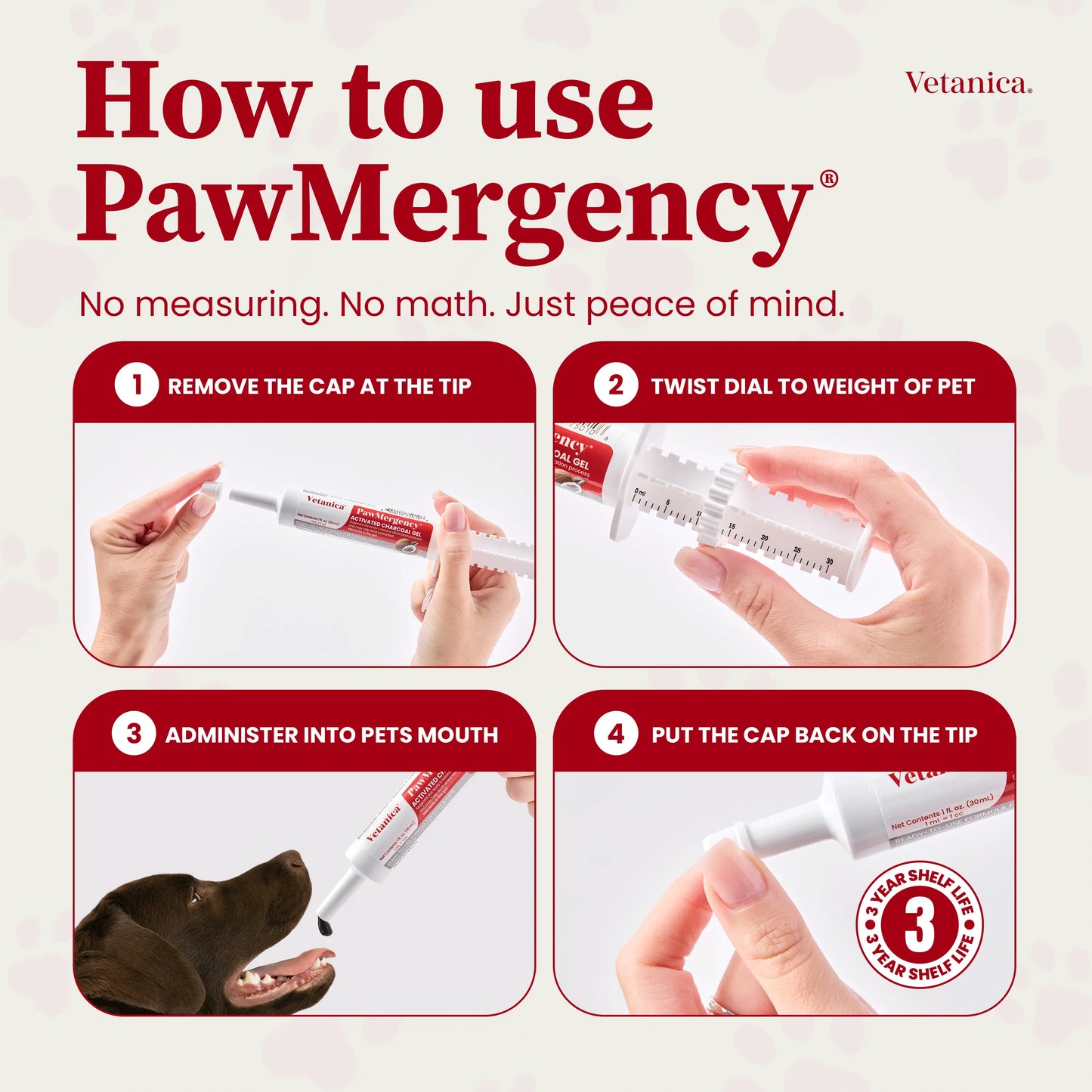 Pawmergency® Pet Poison Emergency Paste – Activated Charcoal & Kaolin Formula for Toxin Absorption, Chocolate Ingestion Support for Dogs & Cats