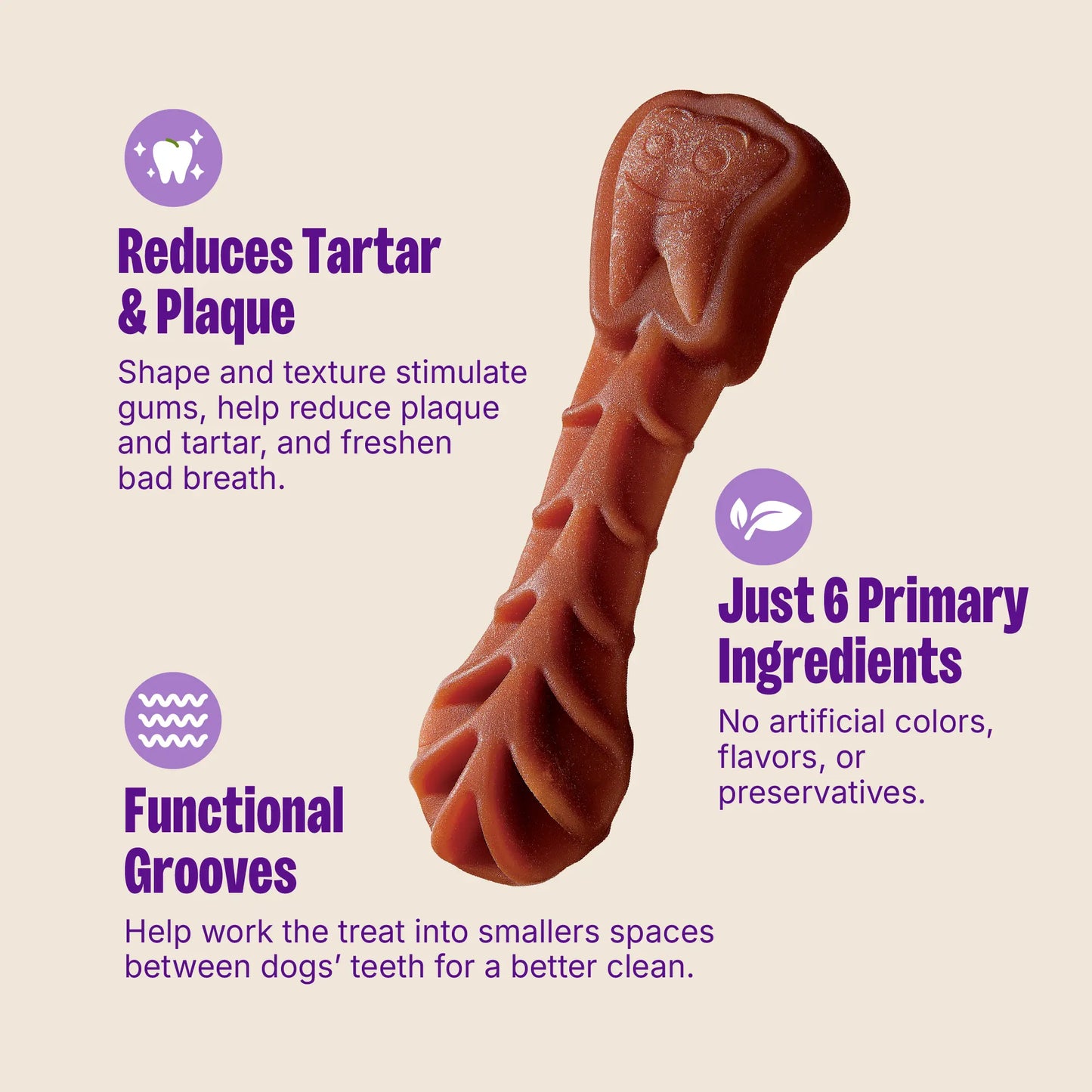 WHIMZEES Wellness Brushzees Medium Dog Dental Treats