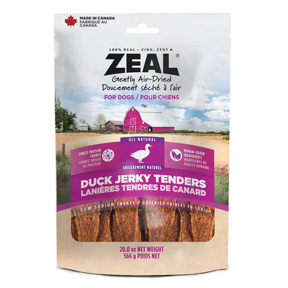 ZEAL Natural Dog Jerky Tenders | Glycerin-Free Real Meat First | Duck Recipe | 
