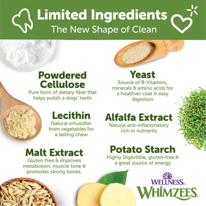 WHIMZEES Wellness Brushzees Medium Dog Dental Treats