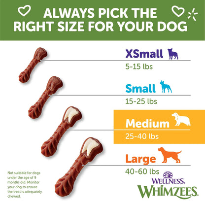 WHIMZEES Wellness Brushzees Medium Dog Dental Treats