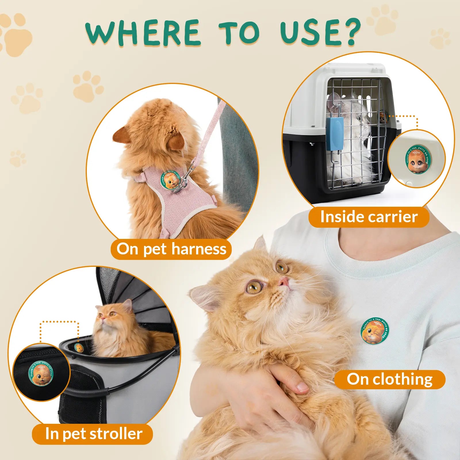 PAWITH Cat Calming Patches (7 Count) – Long-Lasting Calming Support for Cats, Up to 48 Hours Per Patch, Ideal for Travel, Vet Visits, Car Rides & Multi-Cat Households