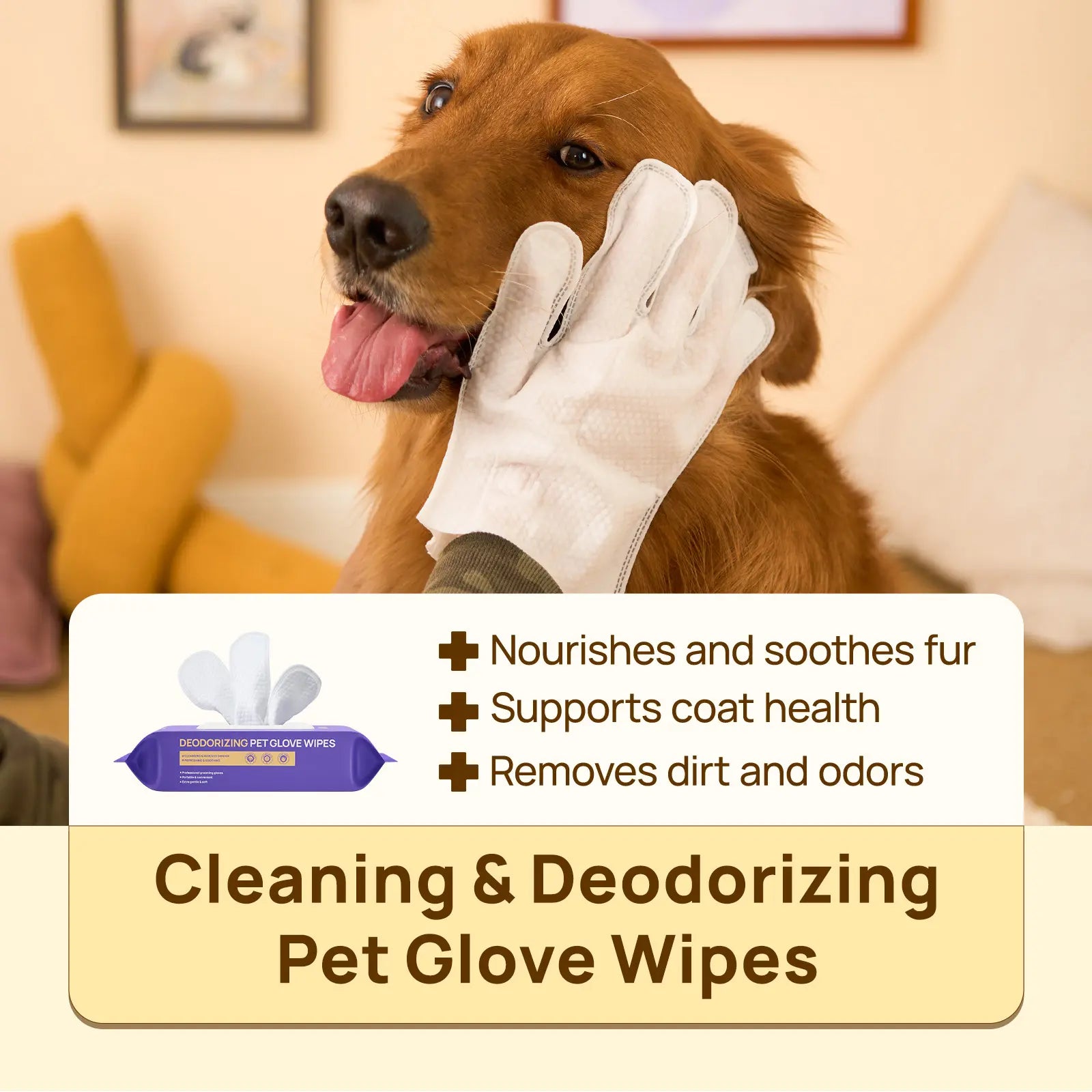 HICC PET Grooming Wipes (20 Count) – Hypoallergenic No-Rinse Pet Wipes for Dogs & Cats