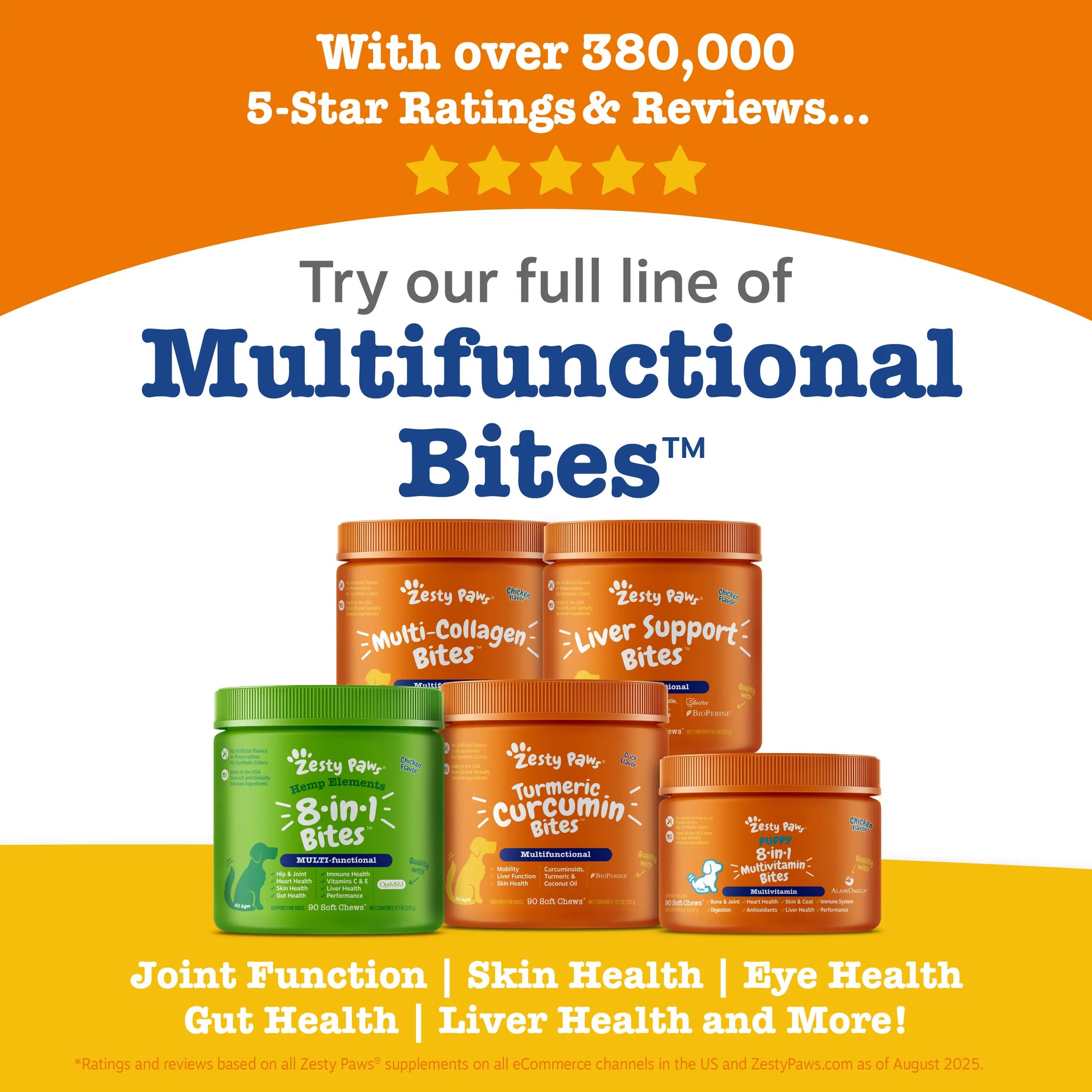 Zesty Paws 8-In-1 Chewable Multivitamin Bite for Dogs