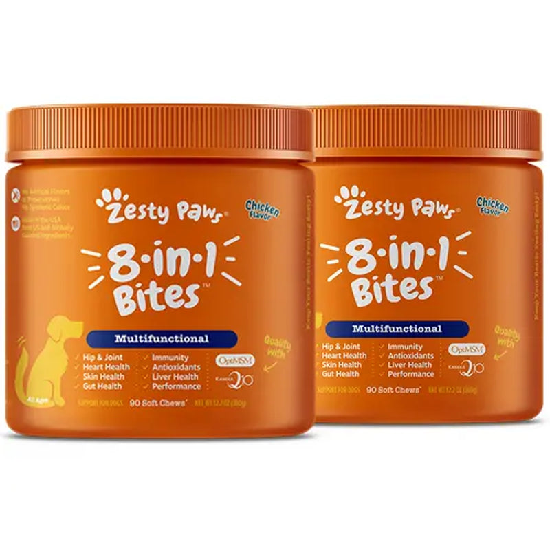 Zesty Paws 8-In-1 Chewable Multivitamin Bite for Dogs