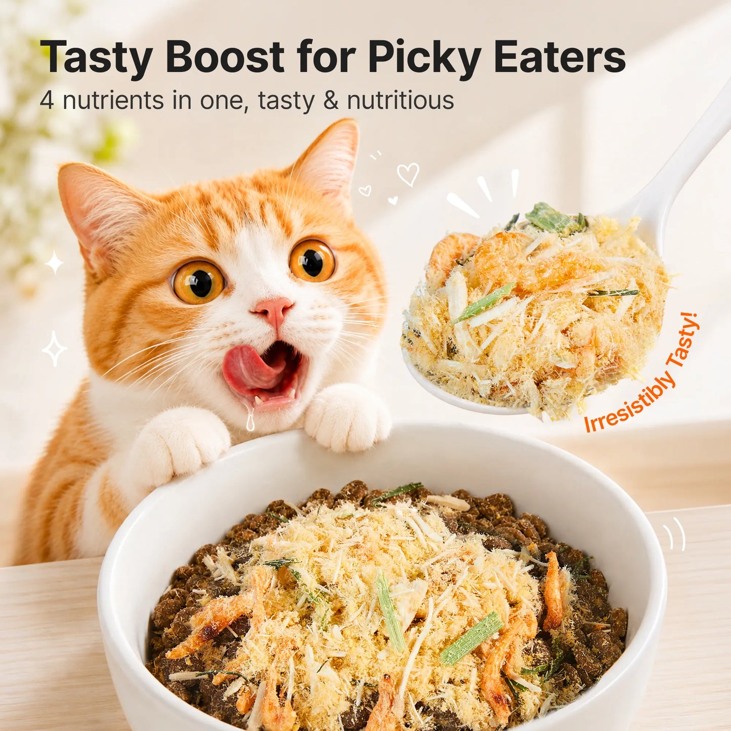 Pawfirst Freeze Dried Cat Food Toppers Cat Grass Treats for Picky Eaters, 4-In-1 - Freeze Dried Cat Grass Cat Treats for Indoor Cats